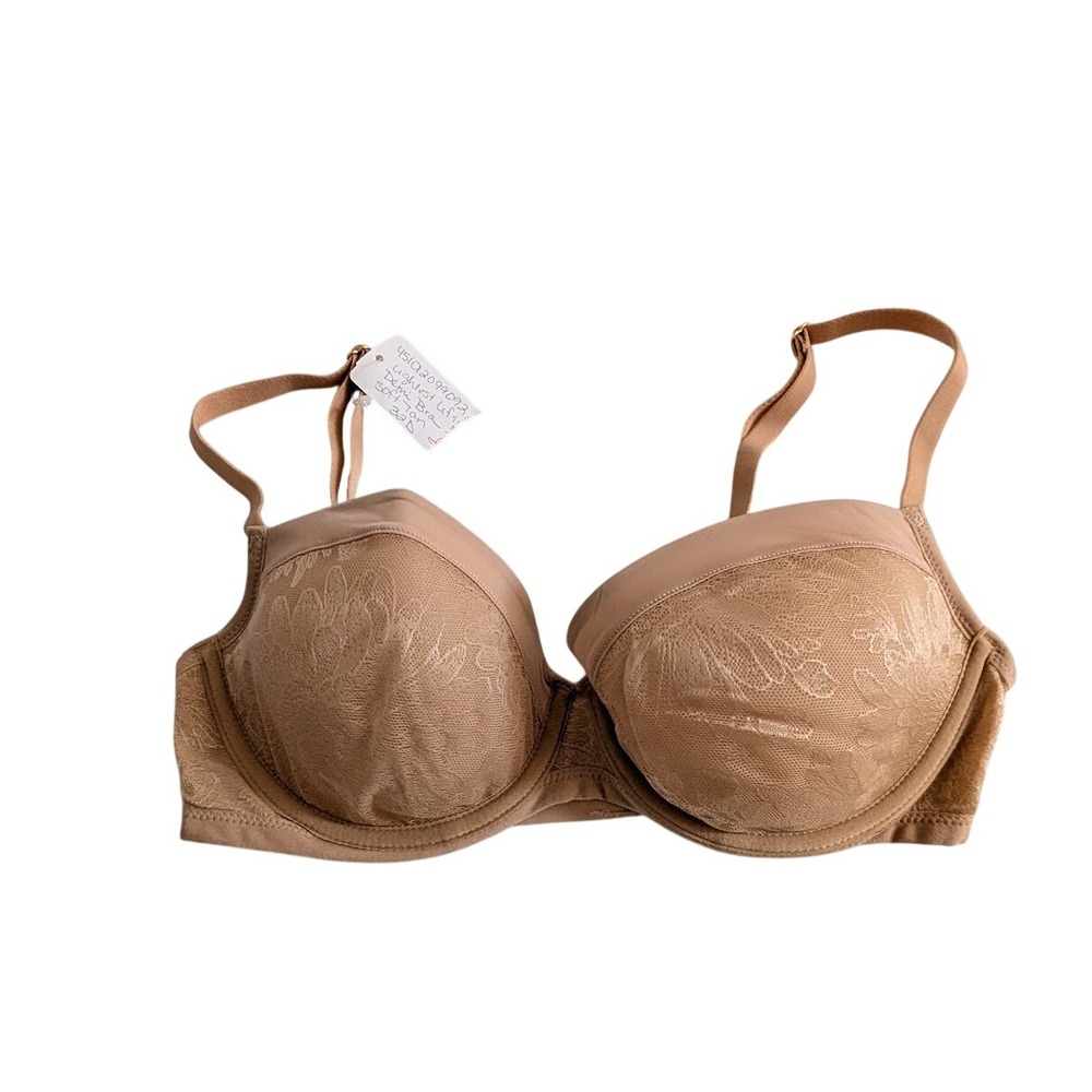 Soma Lightest Lift Demi Bra Soft Tan Floral Lace 32D Underwire Comfortable